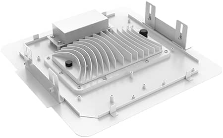 Top view of LED luminaire for gas stations